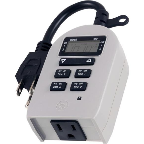 Plug-in Timer, 2 ON/Off Options, Weather-Resistant, 1 Grounded, 1 Pack - Picture 1 of 7